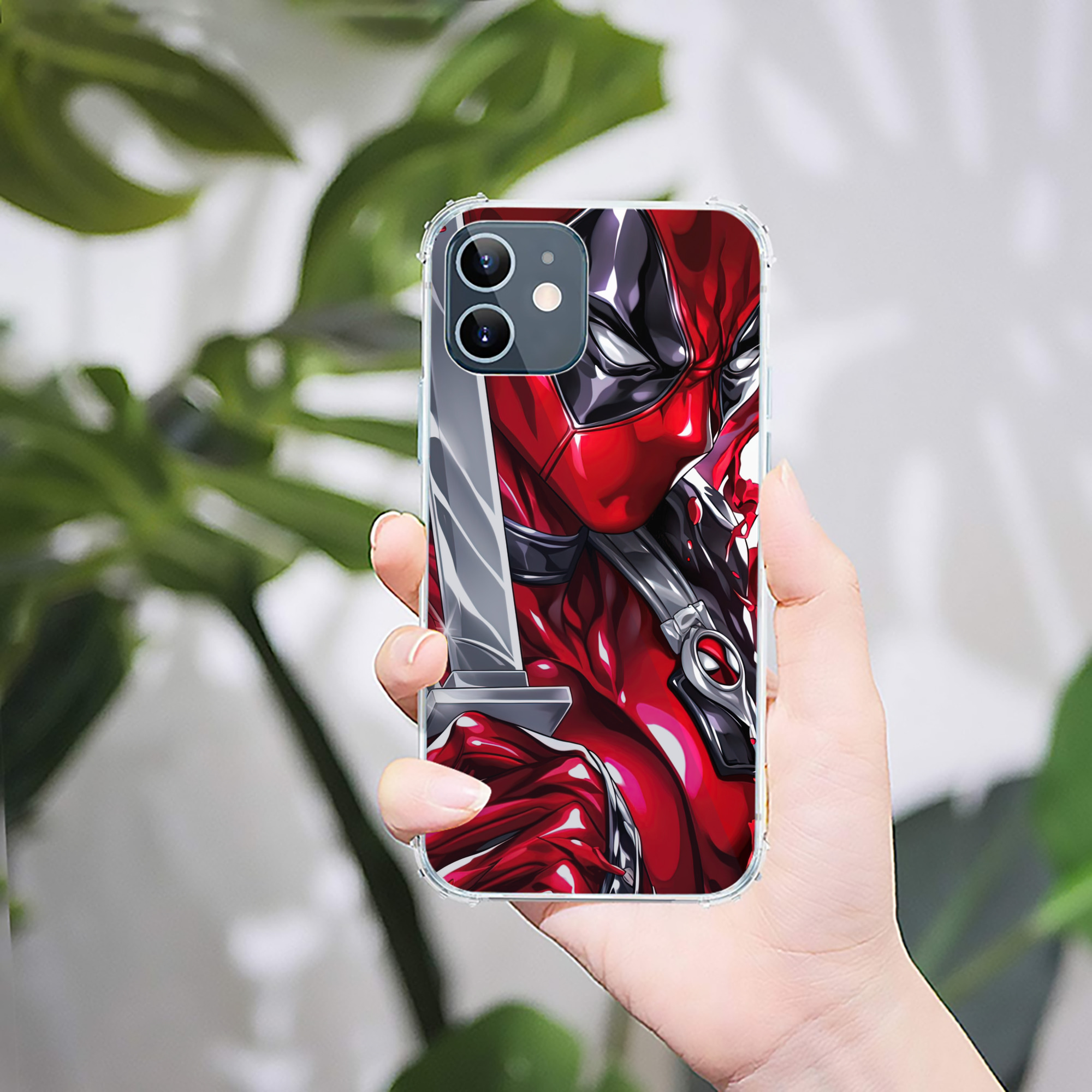 （画像用） Deadpool デッドプール 【iPhone 12シリーズ対応】透明スマホケース（クリアソフトケース）